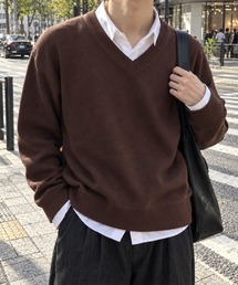 CIYOT（シヨウト）の「【CIYOT】スウェットライク Vネック ショート丈ニット（ニット/セーター）」