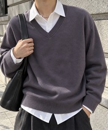 CIYOT（シヨウト）の「【CIYOT】スウェットライク Vネック ショート丈ニット（ニット/セーター）」