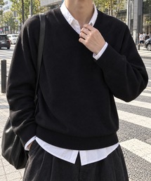CIYOT（シヨウト）の「【CIYOT】スウェットライク Vネック ショート丈ニット（ニット/セーター）」
