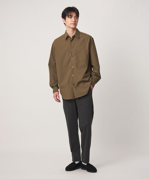 green label relaxing(グリーンレーベルリラクシング)の「【WEB限定】JUST fit コットンライク リラックス シルエット 長袖 シャツ(シャツ/ブラウス・メンズ・ブラウン系/コバルトブルー・M/XL/L/S)」の9枚目の写真