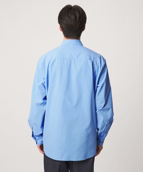 green label relaxing(グリーンレーベルリラクシング)の「【WEB限定】JUST fit コットンライク リラックス シルエット 長袖 シャツ(シャツ/ブラウス・メンズ・ブラウン系/コバルトブルー・M/XL/L/S)」の12枚目の写真