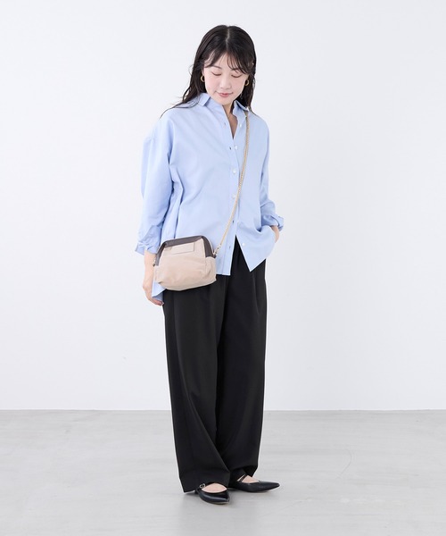AULENTTI(オウレンティ)の「【AULENTTI】スエードワンショルダートートバッグ withチェーンショルダーポーチ-One-Handle Tote Bag(トートバッグ・レディース・ダークブラウン・FREE)」の2枚目の写真