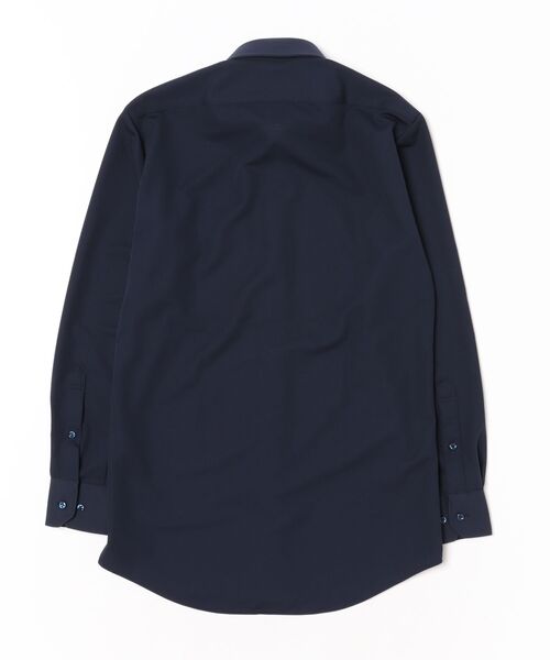 TAKA-Q(タカキュー)の「ワイシャツ メンズ 長袖 ノンアイロン ストレッチ 吸水速乾 ワイドカラー ビジネス ドレス ニット NEWスタンダードフィット(ビジネスシャツ・メンズ・ネイビー・首回り39cm-裄丈80cm/首回り41cm-裄丈82cm/首回り39cm-裄丈84cm/首回り41cm-裄丈86cm/首回り37cm-裄丈80cm/首回り43cm-裄丈82cm/首回り43cm-裄丈86cm/首回り45cm-裄丈86cm)」の3枚目の写真