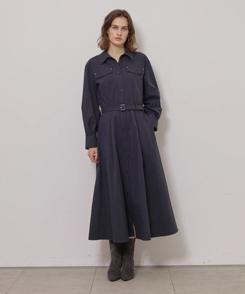 CADUNE(カデュネ)の「ミリタリーシャツワンピース(ワンピース・レディース・ブラック/カーキ・38/36)」の5枚目の写真