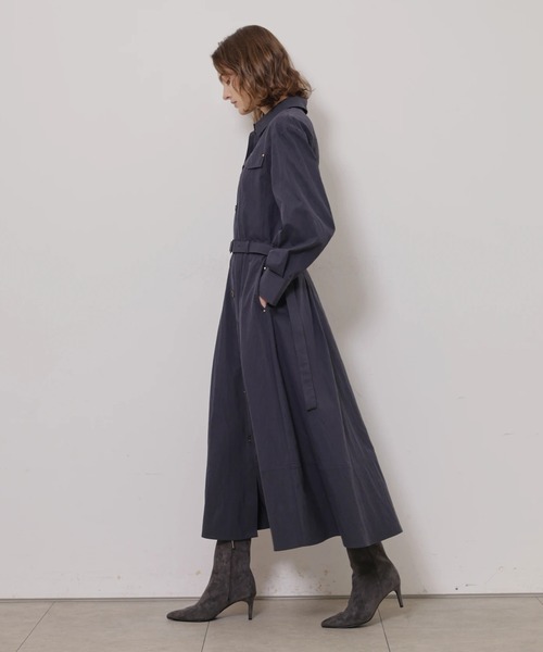CADUNE(カデュネ)の「ミリタリーシャツワンピース(ワンピース・レディース・ブラック/カーキ・38/36)」の6枚目の写真