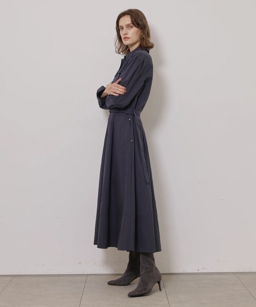CADUNE(カデュネ)の「ミリタリーシャツワンピース(ワンピース・レディース・ブラック/カーキ・38/36)」の7枚目の写真