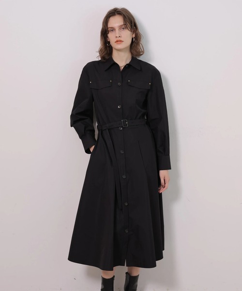 CADUNE(カデュネ)の「ミリタリーシャツワンピース(ワンピース・レディース・ブラック/カーキ・38/36)」の21枚目の写真