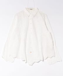 CUBE SUGAR | CUBE SUGAR/キューブシュガー 花刺繍レギュラーシャツ(シャツ/ブラウス)