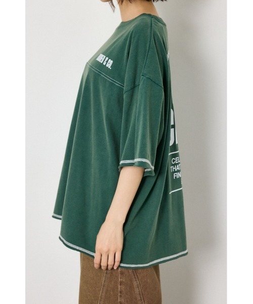RODEO CROWNS WIDE BOWL(ロデオクラウンズワイドボウル)の「ヴィンテージライクステッチ5分袖Tシャツ(Tシャツ/カットソー・レディース・ダークグリーン/ブラック/レッド/オフホワイト・FREE)」の21枚目の写真