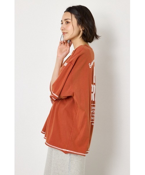 RODEO CROWNS WIDE BOWL(ロデオクラウンズワイドボウル)の「ヴィンテージライクステッチ5分袖Tシャツ(Tシャツ/カットソー・レディース・ダークグリーン/ブラック/レッド/オフホワイト・FREE)」の7枚目の写真