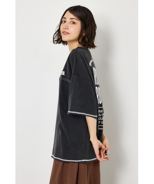 RODEO CROWNS WIDE BOWL(ロデオクラウンズワイドボウル)の「ヴィンテージライクステッチ5分袖Tシャツ(Tシャツ/カットソー・レディース・ダークグリーン/ブラック/レッド/オフホワイト・FREE)」の12枚目の写真