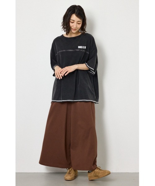RODEO CROWNS WIDE BOWL(ロデオクラウンズワイドボウル)の「ヴィンテージライクステッチ5分袖Tシャツ(Tシャツ/カットソー・レディース・ダークグリーン/ブラック/レッド/オフホワイト・FREE)」の14枚目の写真