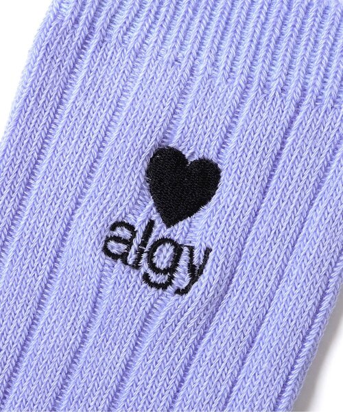 algy(アルジー)の「ハートalgyロゴルーズソックス2(ソックス/靴下・キッズ・ラベンダー・24/21)」の2枚目の写真