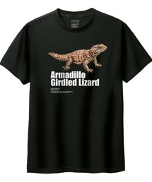 Moftique（モフティック）の「Moftique（モフティック） 半袖Tシャツ アルマジロトカゲ 爬虫類 ペット アニマル プリント Tシャツ 半袖 トップス カットソー レディース 夏（Tシャツ/カットソー）」