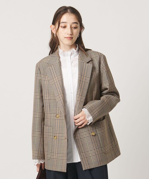 UNITED ARROWS(ユナイテッドアローズ)の「T/W 4ボタン ジャケット(テーラードジャケット・レディース・ネイビー/その他2/その他1・36/38)」の1枚目の写真