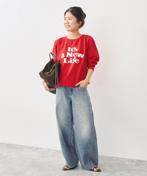 Spick & Span(スピックアンドスパン)の「Mixta /ミクスタ CREW NECK SWEAT クルーネックスウェット(スウェット・レディース・レッド/グレー・SMALL)」の20枚目の写真