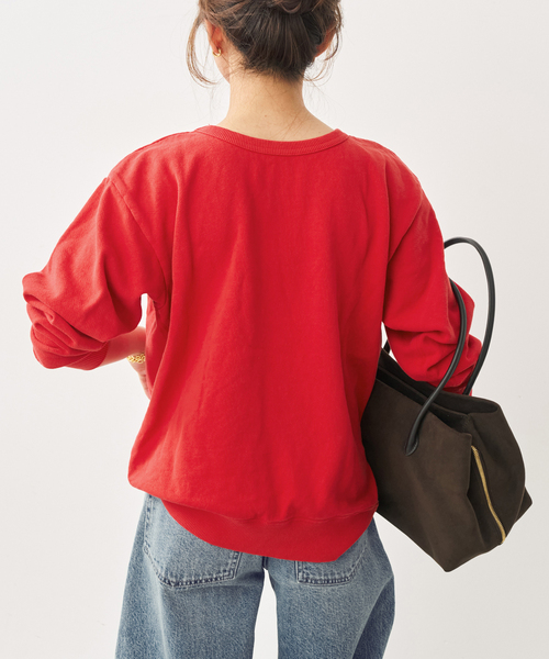 Spick & Span(スピックアンドスパン)の「Mixta /ミクスタ CREW NECK SWEAT クルーネックスウェット(スウェット・レディース・レッド/グレー・SMALL)」の3枚目の写真