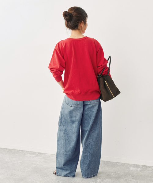 Spick & Span(スピックアンドスパン)の「Mixta /ミクスタ CREW NECK SWEAT クルーネックスウェット(スウェット・レディース・レッド/グレー・SMALL)」の5枚目の写真