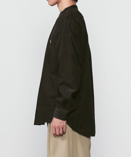DANTON(ダントン)の「DANTON | コーデュロイ バンドカラー長袖シャツ MEN(シャツ/ブラウス・メンズ・チャコール/オリーブ・42/40)」の11枚目の写真