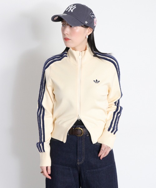 adidas(アディダス)の「【adidas】Womens KNITTED FIREBIRD TRACK TOP(ブルゾン・レディース・ホワイト系/ブラック系・L)」の2枚目の写真