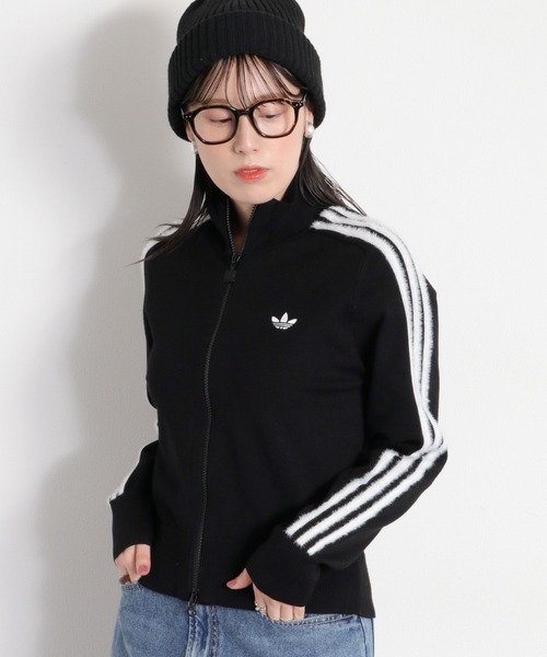 adidas(アディダス)の「【adidas】Womens KNITTED FIREBIRD TRACK TOP(ブルゾン・レディース・ホワイト系/ブラック系・L)」の1枚目の写真