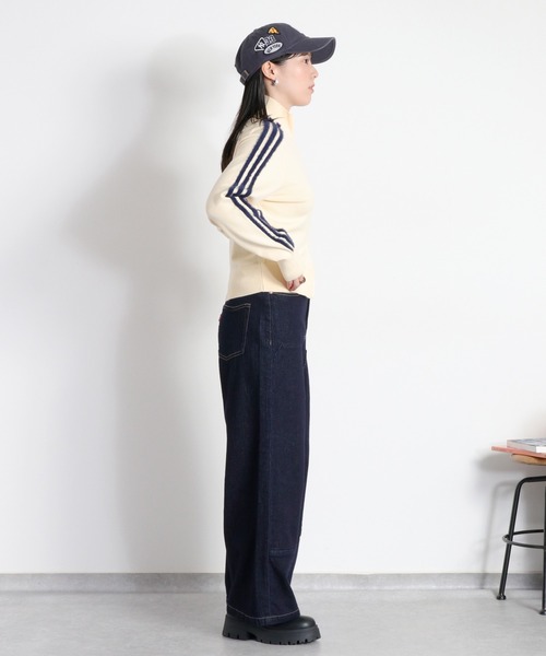 adidas(アディダス)の「【adidas】Womens KNITTED FIREBIRD TRACK TOP(ブルゾン・レディース・ホワイト系/ブラック系・L)」の20枚目の写真