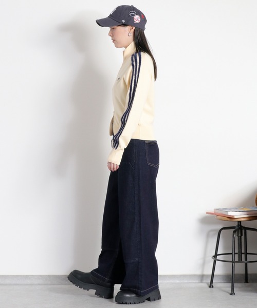 adidas(アディダス)の「【adidas】Womens KNITTED FIREBIRD TRACK TOP(ブルゾン・レディース・ホワイト系/ブラック系・L)」の18枚目の写真