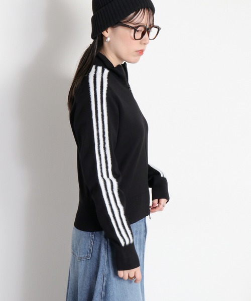 adidas(アディダス)の「【adidas】Womens KNITTED FIREBIRD TRACK TOP(ブルゾン・レディース・ホワイト系/ブラック系・L)」の13枚目の写真