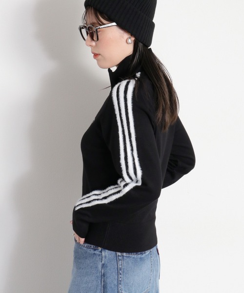 adidas(アディダス)の「【adidas】Womens KNITTED FIREBIRD TRACK TOP(ブルゾン・レディース・ホワイト系/ブラック系・L)」の11枚目の写真