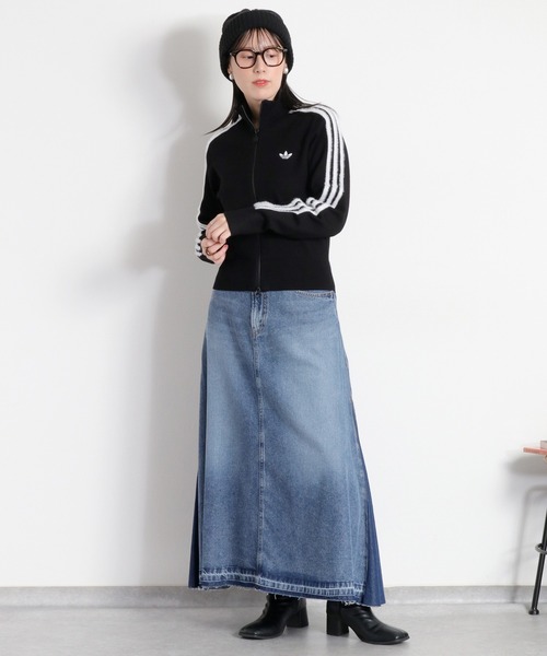 adidas(アディダス)の「【adidas】Womens KNITTED FIREBIRD TRACK TOP(ブルゾン・レディース・ホワイト系/ブラック系・L)」の3枚目の写真