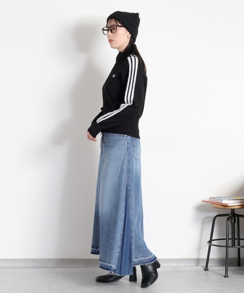 adidas(アディダス)の「【adidas】Womens KNITTED FIREBIRD TRACK TOP(ブルゾン・レディース・ホワイト系/ブラック系・L)」の4枚目の写真