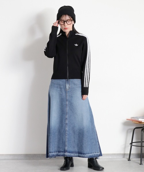 adidas(アディダス)の「【adidas】Womens KNITTED FIREBIRD TRACK TOP(ブルゾン・レディース・ホワイト系/ブラック系・L)」の7枚目の写真