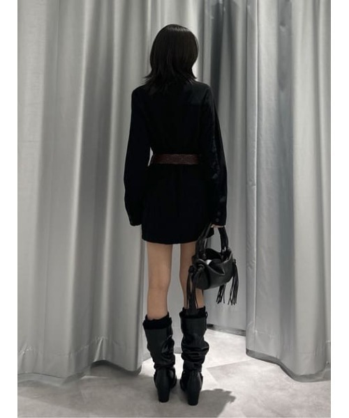 LAGUA GEM(ラグアジェム)の「LACE UP CORDUROY ミニワンピース(ワンピース・レディース・ブラック/ブラウン・SMALL/MEDIUM)」の18枚目の写真