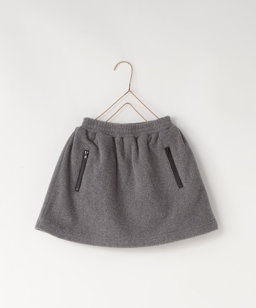 LOWRYS FARM（ローリーズファーム）の「フリースＺＩＰスカート　1049912（スカート・キッズ・ブラック/ブラウン/グレー・110cm/120cm/130cm/140cm/150cm）」の2枚目の写真