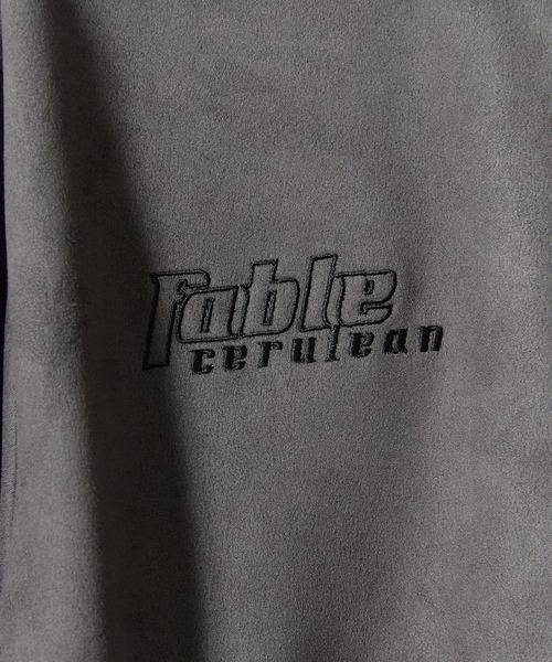 ROOPTOKYO(ループトウキョウ)の「カットスエードリブ配色トラッカー ストリート スポーツ エンブレム 刺繍 ユニセックス Y2K 2026秋冬 秋服(ジャージ・メンズ・グレー/ミント/チャコール・S/M/L)」の8枚目の写真