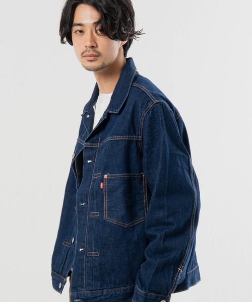 Levi's(リーバイス)の「Levis-TYPE 1 TRUCKER SELVEDGE RINSE T(デニムジャケット・メンズ・ダークインディゴブルー・L/XL)」の1枚目の写真