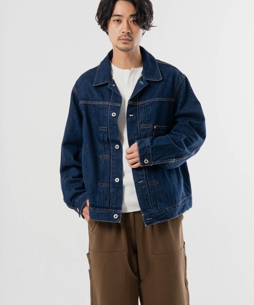 Levi's(リーバイス)の「Levis-TYPE 1 TRUCKER SELVEDGE RINSE T(デニムジャケット・メンズ・ダークインディゴブルー・L/XL)」の10枚目の写真