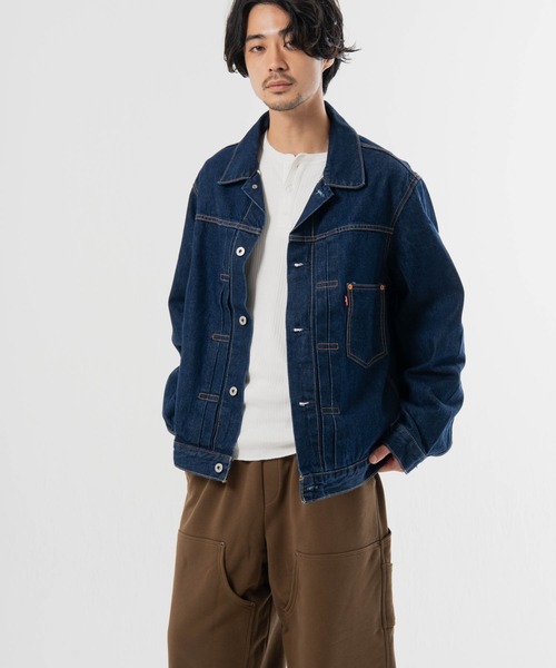 Levi's(リーバイス)の「Levis-TYPE 1 TRUCKER SELVEDGE RINSE T(デニムジャケット・メンズ・ダークインディゴブルー・L/XL)」の13枚目の写真