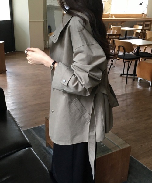 FAVORITO(ファヴォリート)の「スタンドカラージャケット(その他アウター・レディース・モカ/ベージュ・F)」の20枚目の写真