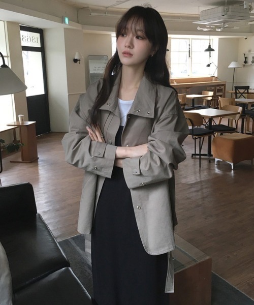 FAVORITO(ファヴォリート)の「スタンドカラージャケット(その他アウター・レディース・モカ/ベージュ・F)」の21枚目の写真
