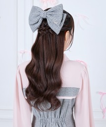 LAFARY（ラファリー）の「千鳥ラメリボンバレッタ（バレッタ/ヘアクリップ）」