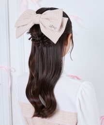 LAFARY（ラファリー）の「千鳥ラメリボンバレッタ（バレッタ/ヘアクリップ）」