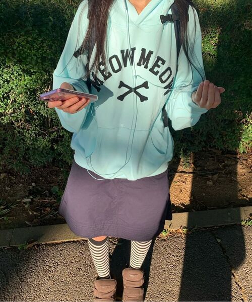Cavish（カビシ）の「MEOW MEOW CAT EAR HOODIE BLUE(CV2GFFM401A)（パーカー・レディース・ブルー・MEDIUM/SMALL）」の12枚目の写真
