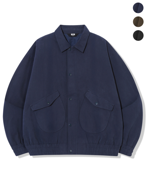 TRILLION(トリリオン)の「ウォッシュドピーチコットンラウンドポケットジャケット _3color(ブルゾン・レディース・ブラック/ネイビー/ブラウン・MEDIUM/LARGE/X-LARGE)」の11枚目の写真