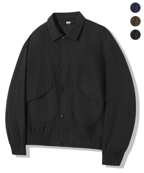 TRILLION(トリリオン)の「ウォッシュドピーチコットンラウンドポケットジャケット _3color(ブルゾン・レディース・ブラック/ネイビー/ブラウン・MEDIUM/LARGE/X-LARGE)」の12枚目の写真