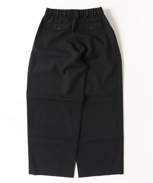 markaware（マーカウェア）の「MARKAWARE / マーカウェア：TRIPLE PLEATED WIDE TROUSERS ORGANIC WOOL SURVIVAL CLOTH：A25C06PT02C[MUS]（スラックス・メンズ・ブラック・2）」の2枚目の写真
