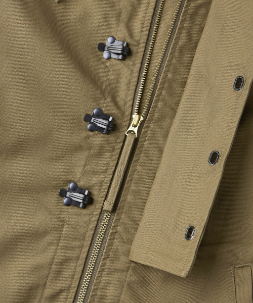 OUTSTANDING(アウトスタンディング)の「JUNGLE CLOTH DECK HOOD JACKET_KHAKI(ミリタリージャケット・メンズ・その他・MEDIUM/LARGE/SMALL)」の5枚目の写真