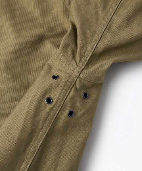 OUTSTANDING(アウトスタンディング)の「JUNGLE CLOTH DECK HOOD JACKET_KHAKI(ミリタリージャケット・メンズ・その他・MEDIUM/LARGE/SMALL)」の8枚目の写真