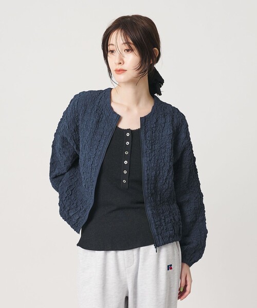 BEAUTY&YOUTH UNITED ARROWS シャツブラウス　完売品 WEB限定】シャーリング ジップ シャツ（シャツ/ブラウス