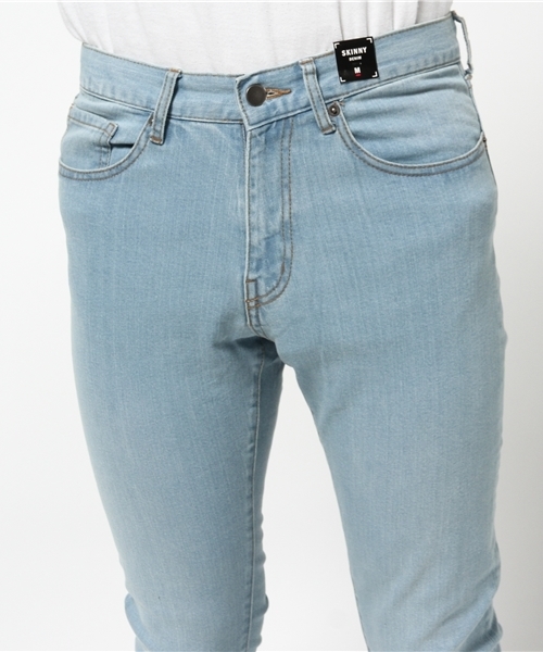 WEGO（ウィゴー）の「WEGO/ストレッチデニムスキニーパンツ（デニムパンツ・メンズ・ライトインディゴブルー/インディゴブルー/ダークインディゴブルー・MEDIUM/LARGE/SMALL）」の11枚目の写真